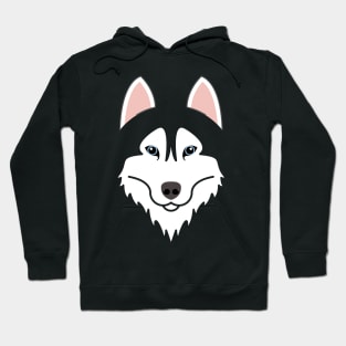 Siberian Husky dog face Hoodie